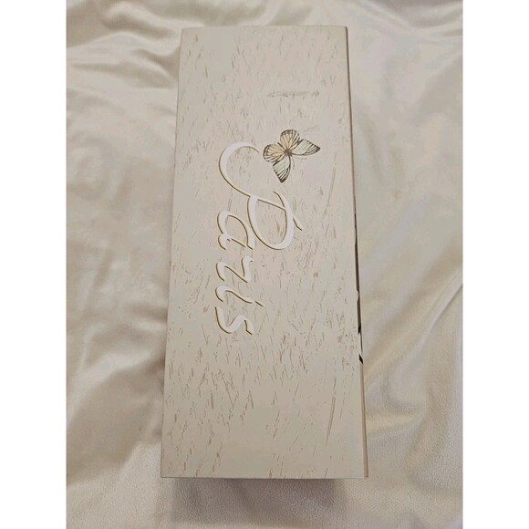 Elegant Storage Box Beige & Silver Paris Eiffel Tower Theme apprx 11.5 x 4.5 x4" - Picture 4 of 9